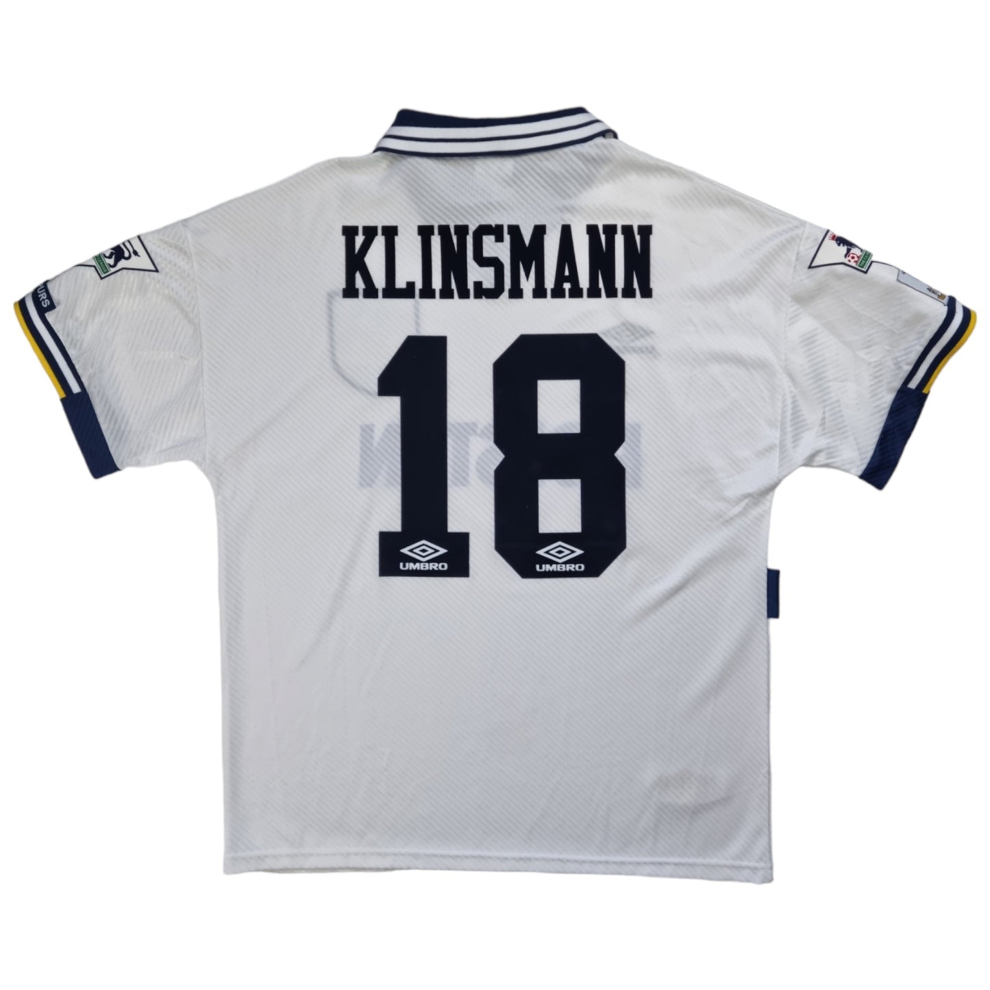 1993/95 Tottenham Hotspur Home Football Shirt (L) Umbro #18 Klinsmann