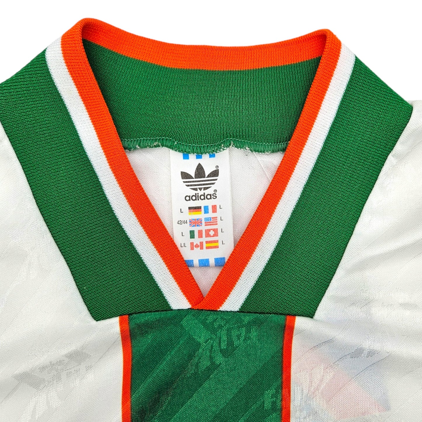 1994 Republic of Ireland Away Football Shirt (L) Adidas