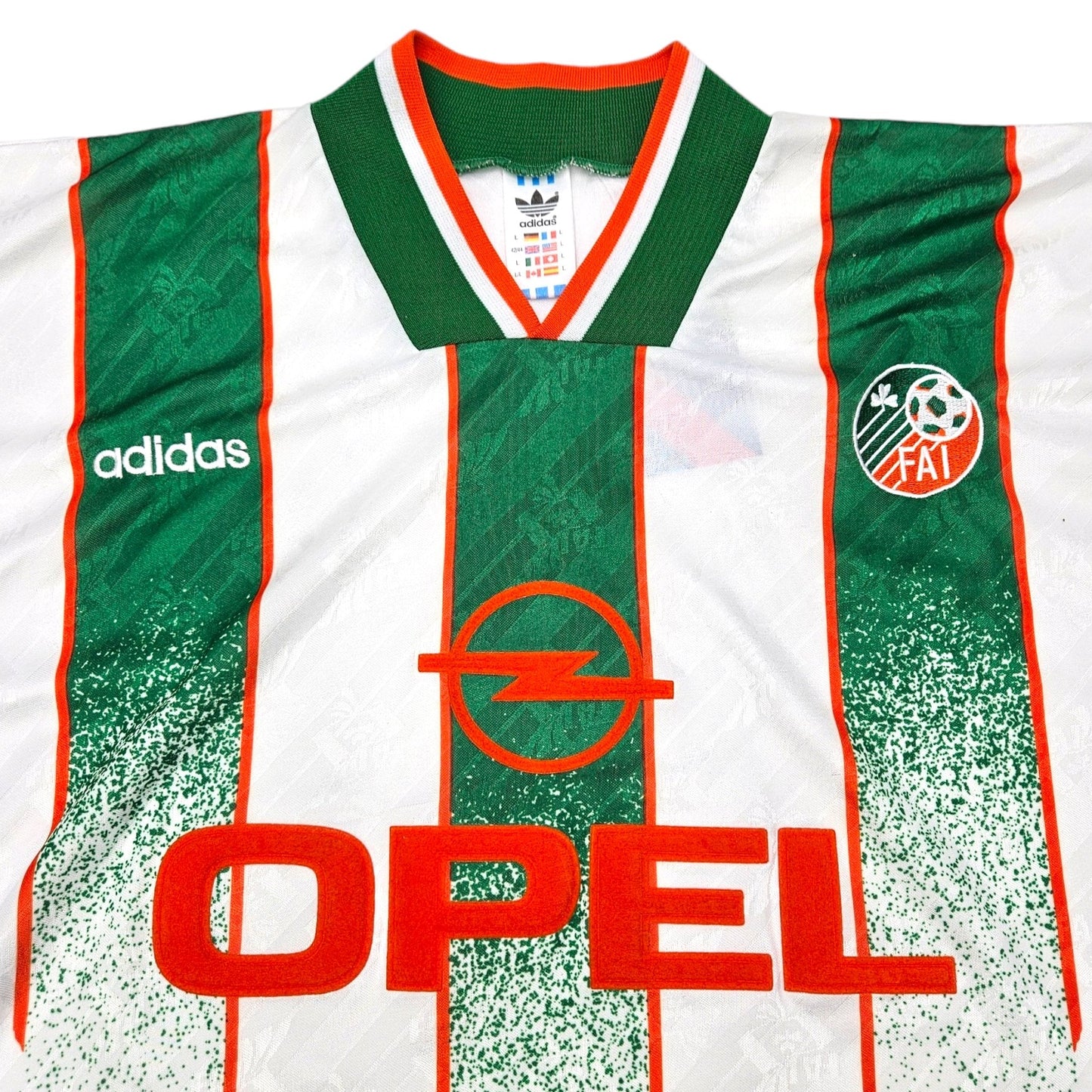 1994 Republic of Ireland Away Football Shirt (L) Adidas