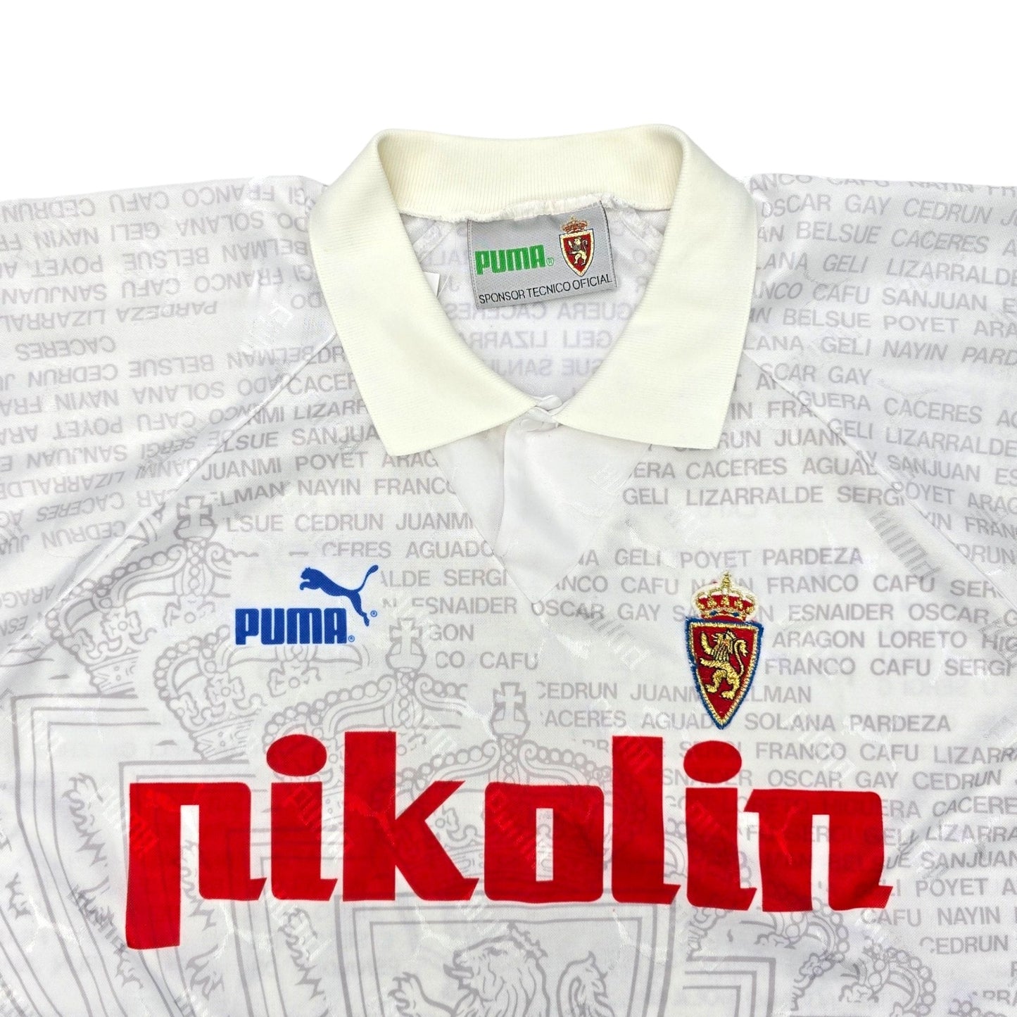 1994/5 Real Zaragoza Home Football Shirt (L) Puma (Special Edition - European)