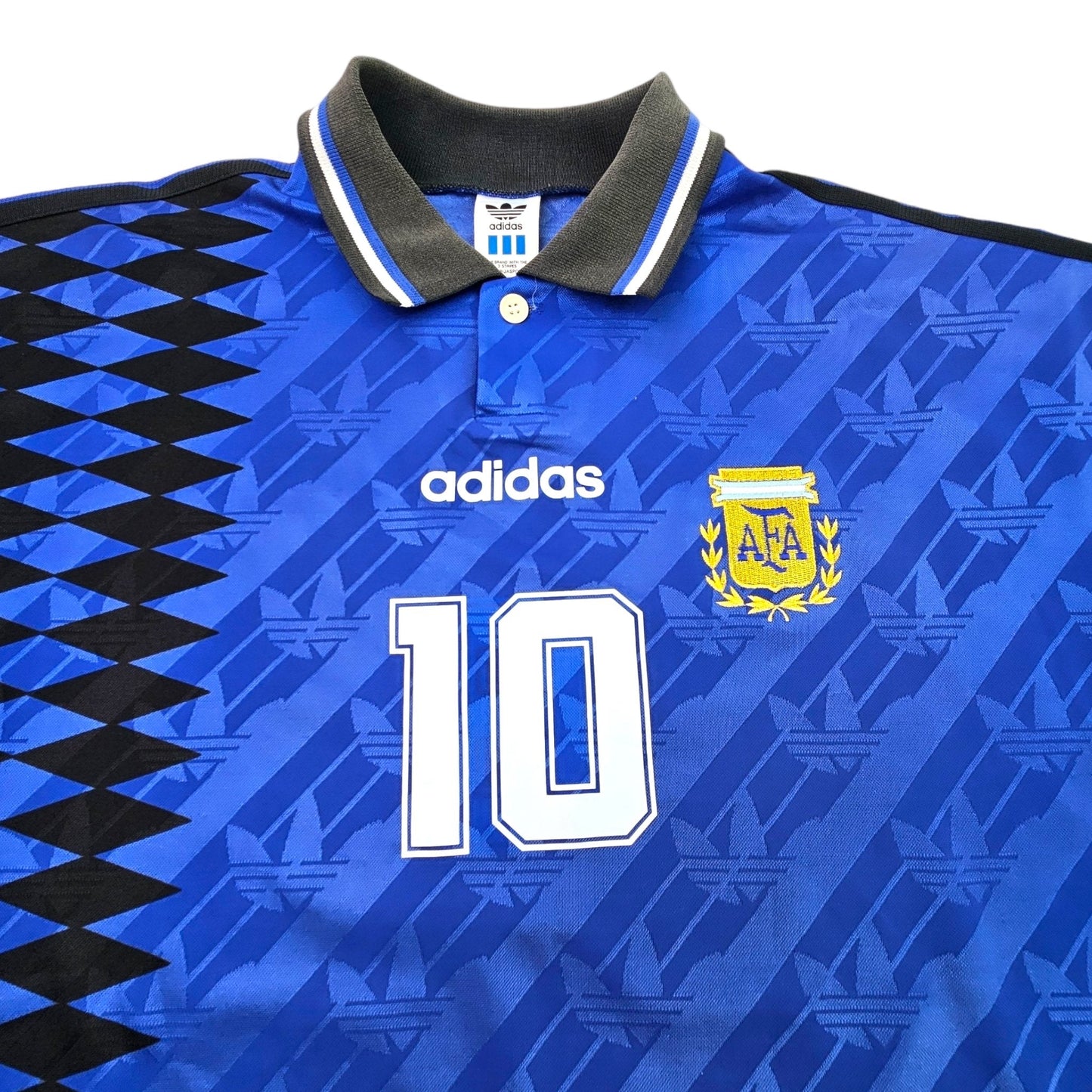 1994/95 Argentina Away Football Shirt (M) Adidas #10 Maradona (Re-badged Template)