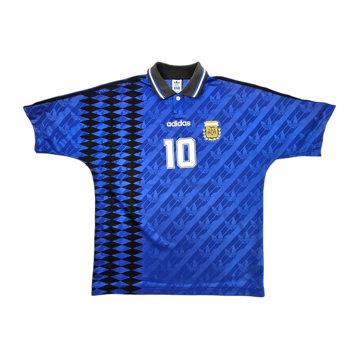 1994/95 Argentina Away Football Shirt (M) Adidas #10 Maradona (Re-badged Template)