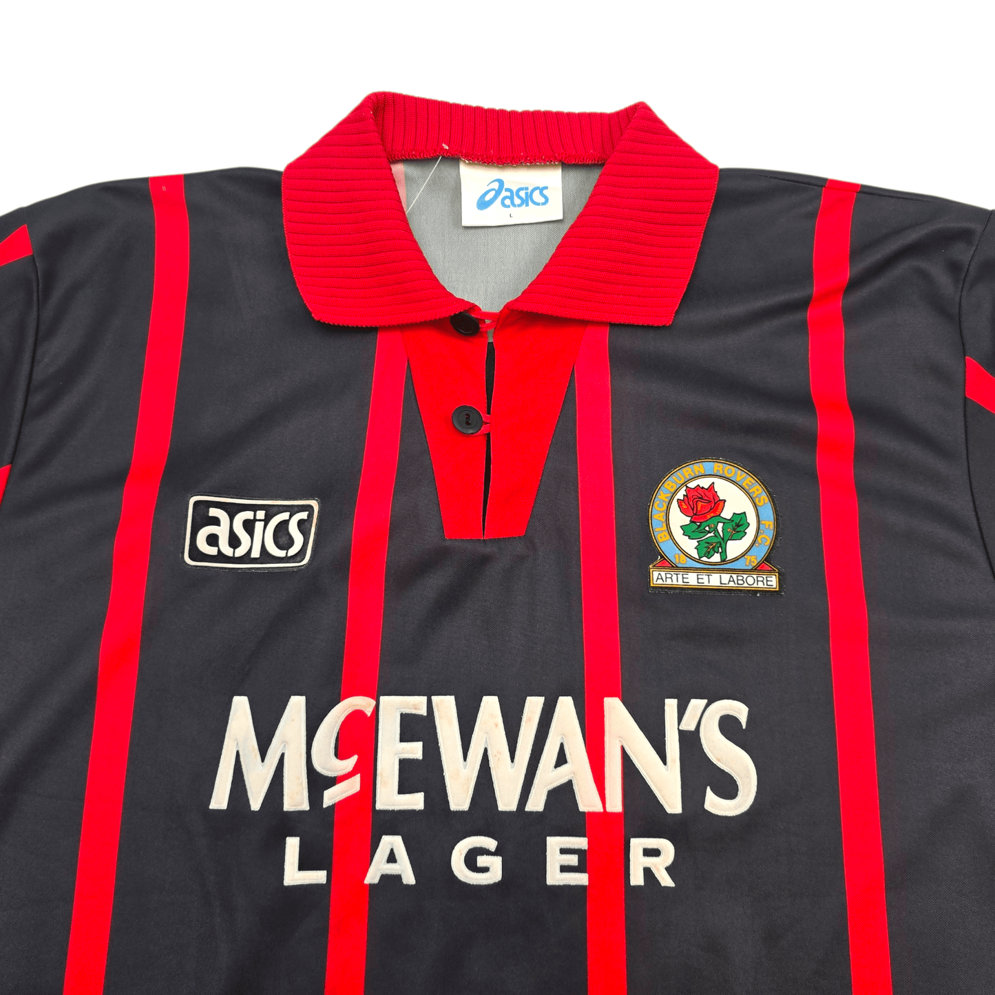1994/95 Blackburn Rovers Away Football Shirt (L) Asics #9 Shearer