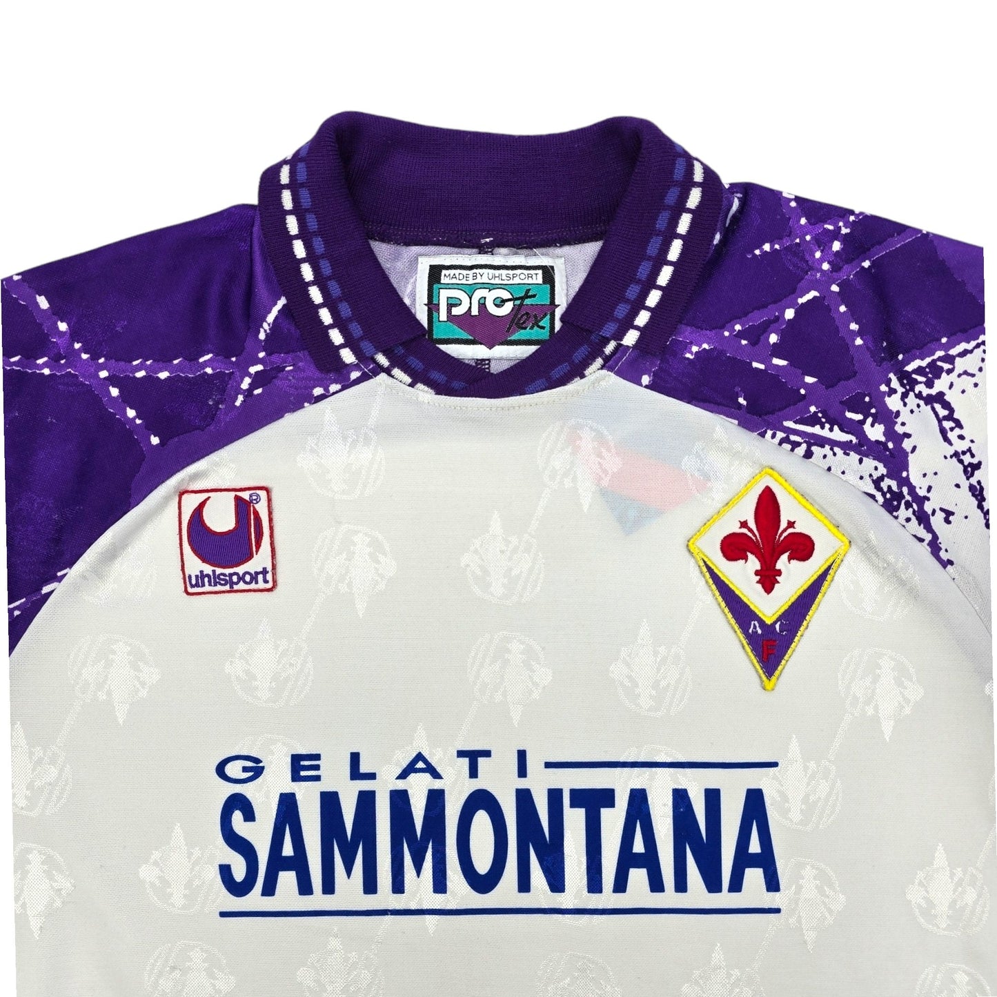 1994/95 Fiorentina Away Football Shirt (M) Uhlsport (Player Version)