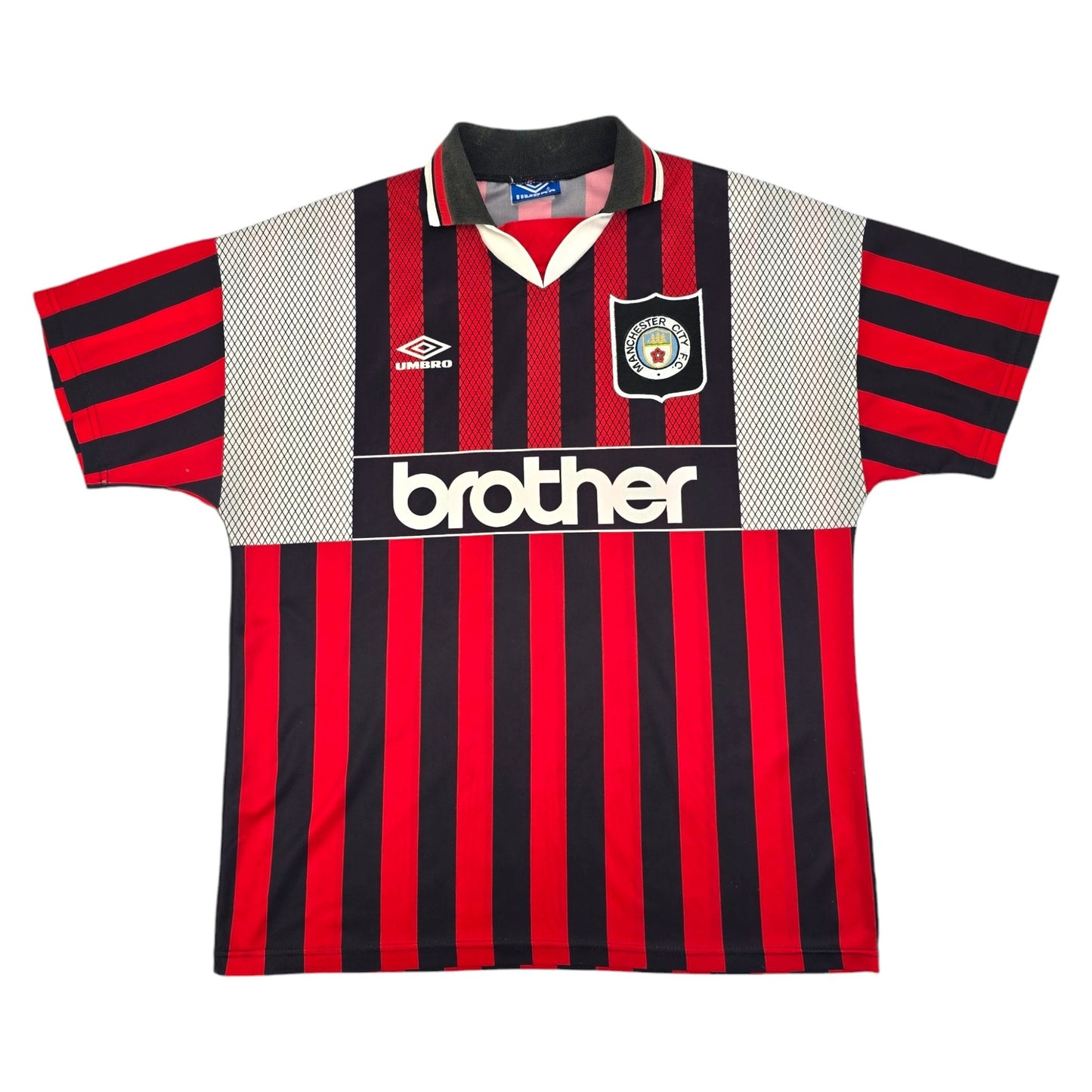 1994/95 Manchester City Away Football Shirt (XL) Umbro #7 Kinkladze