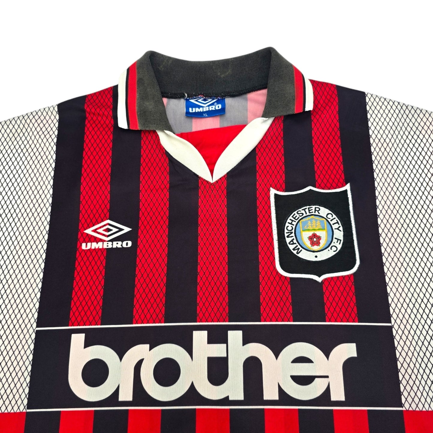 1994/95 Manchester City Away Football Shirt (XL) Umbro #7 Kinkladze