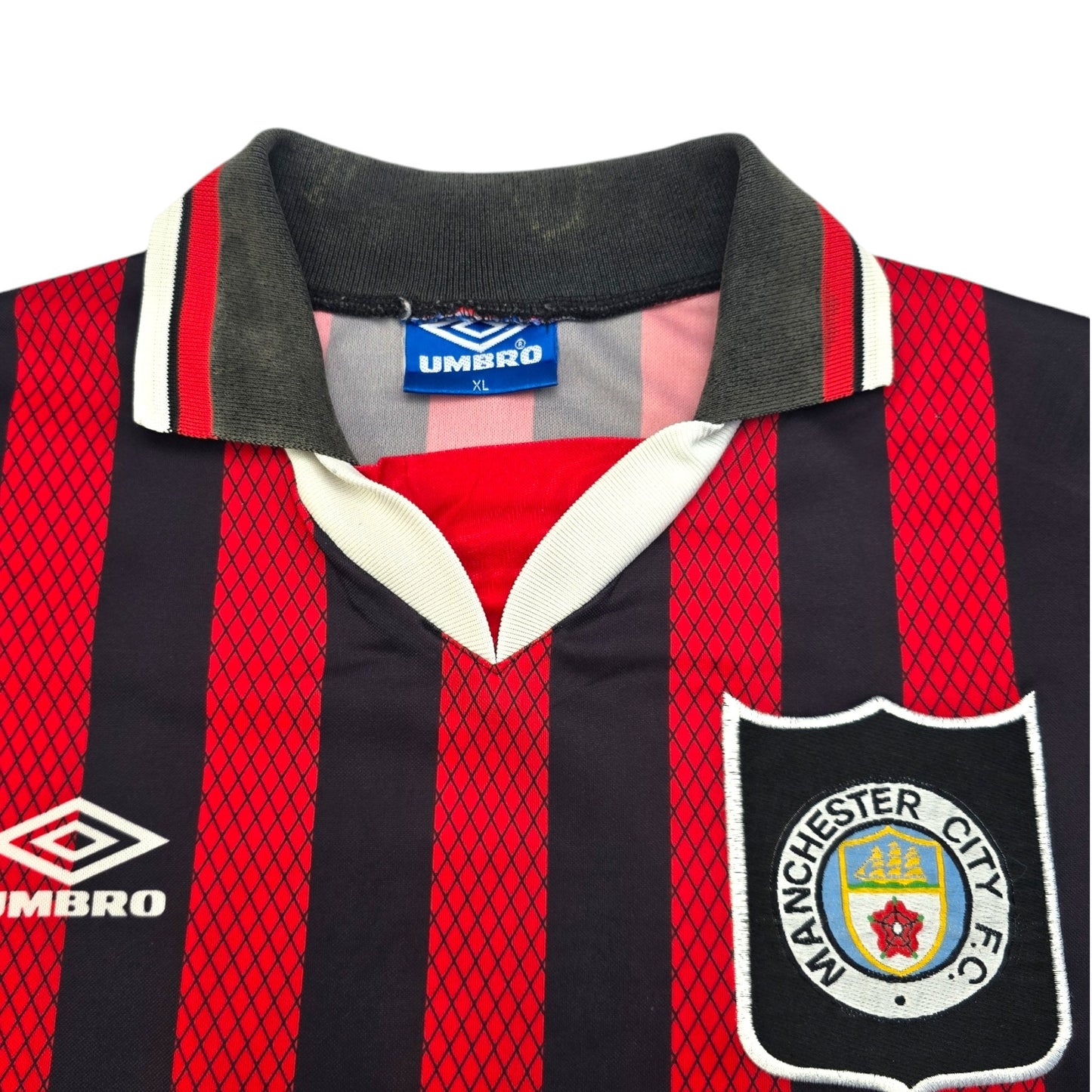 1994/95 Manchester City Away Football Shirt (XL) Umbro #7 Kinkladze