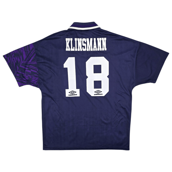 1994/95 Tottenham Hotspur Away Football Shirt (L) Umbro #18 Klinsmann