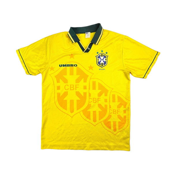1994/96 Brazil Home Football Shirt (L) Umbro