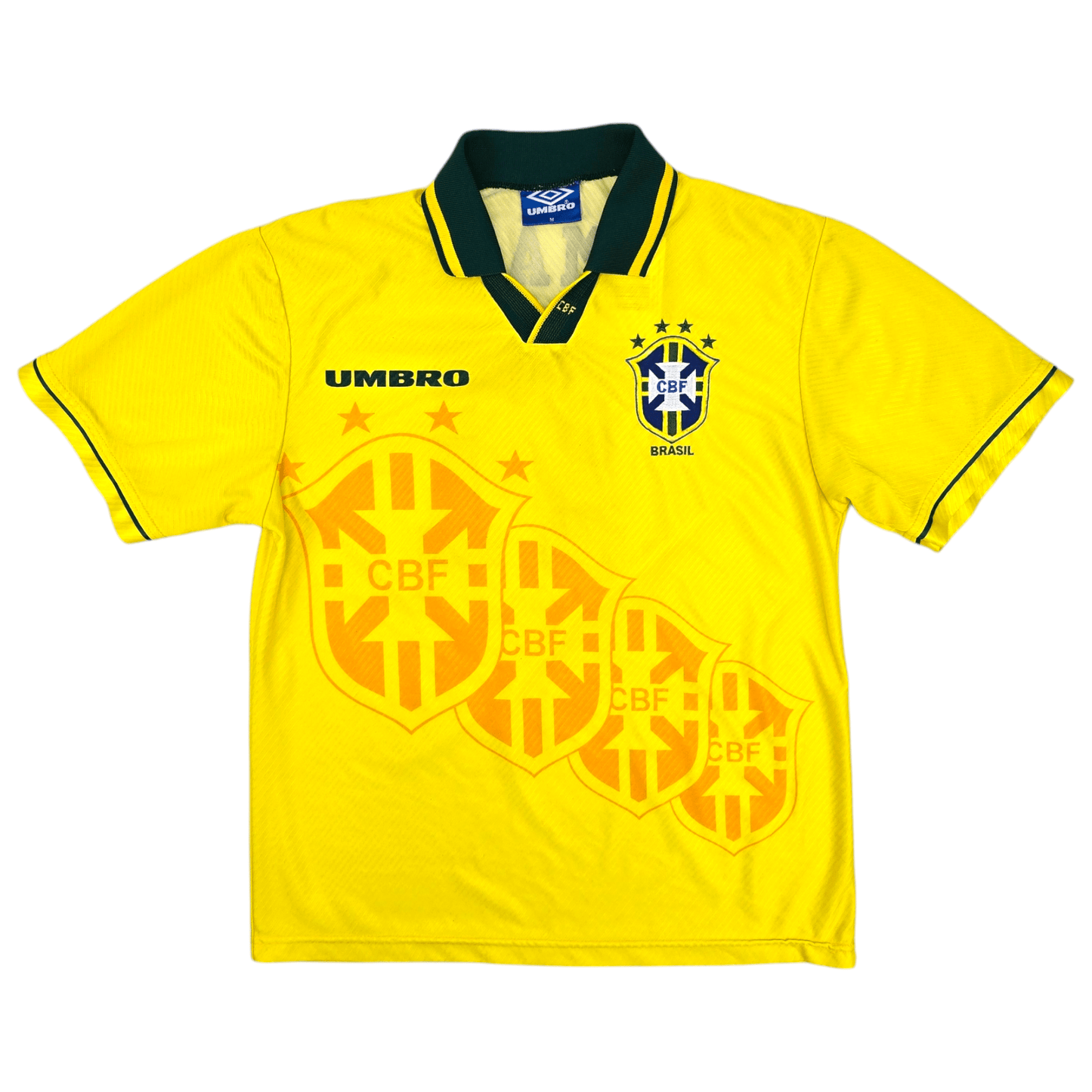 1994/96 Brazil Home Football Shirt (M) Umbro #11 Romario