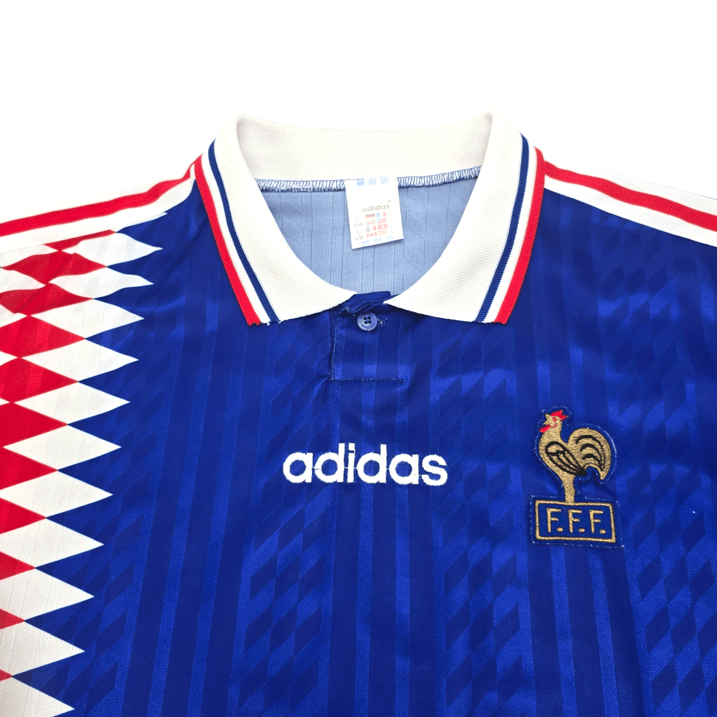 1994/96 France Home Football Shirt (L) Adidas