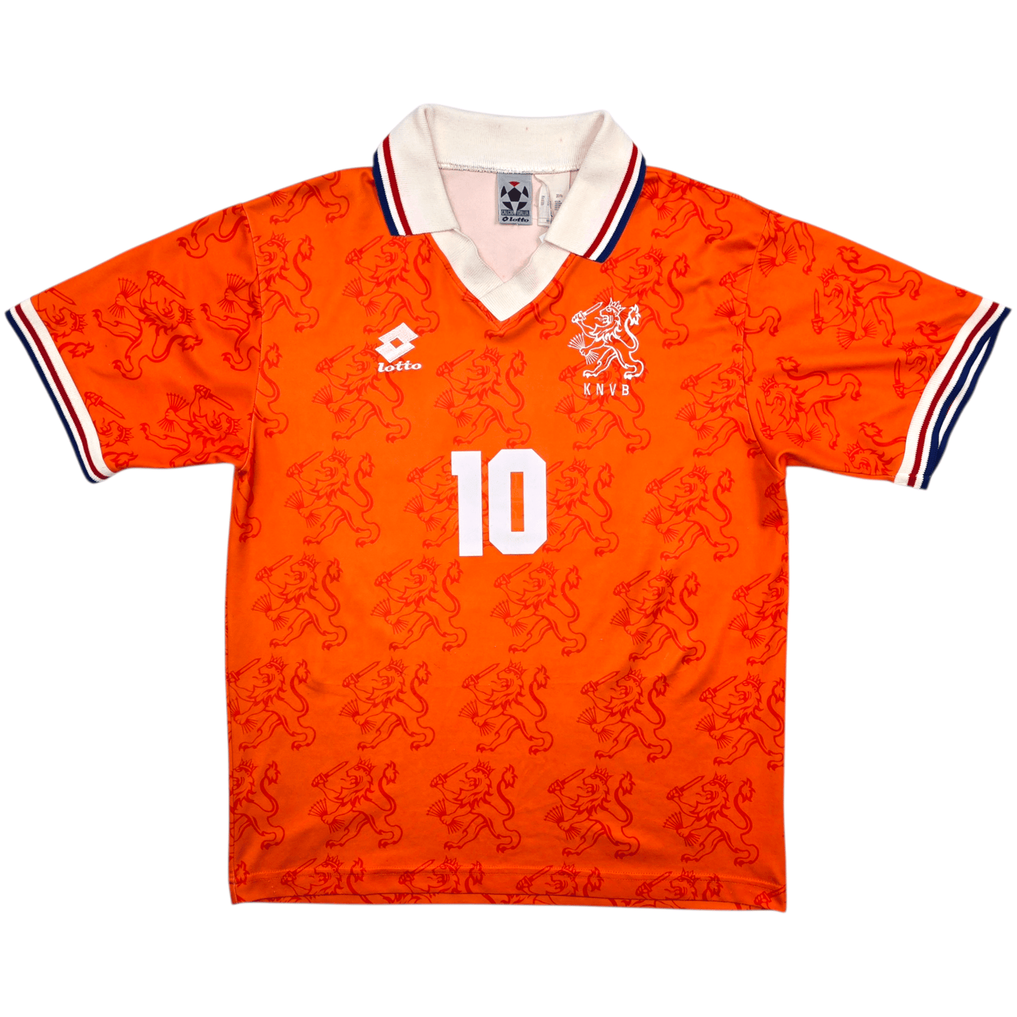1994/96 Holland Home Football Shirt (L) Lotto #10 Bergkamp (Player Version)