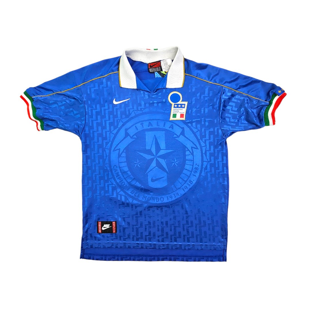 1994/96 Italy Home Football Shirt (M) Nike # 9 (Ravanelli)