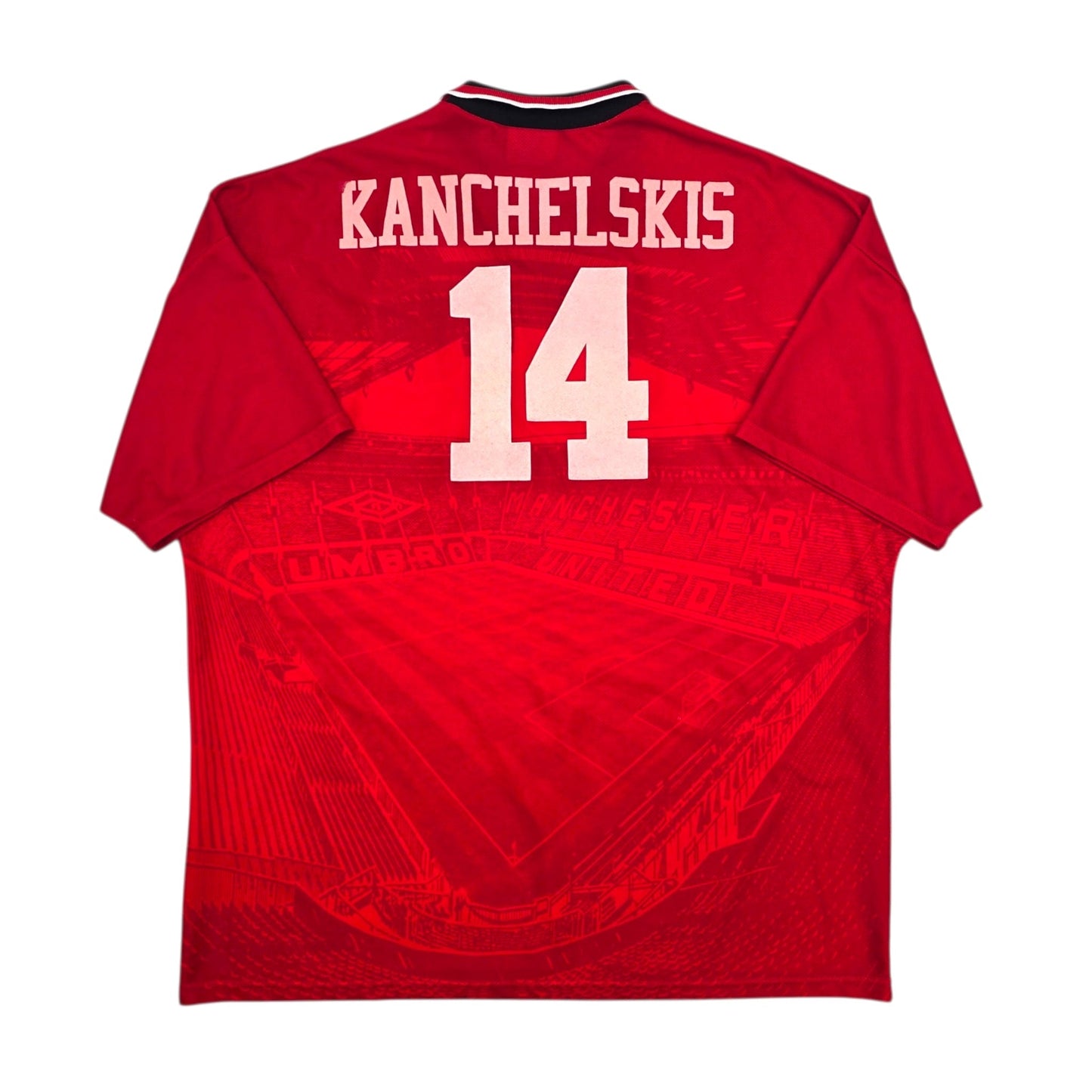 1994/96 Manchester United Home Football Shirt (2XL) Umbro #14 Kanchelskis