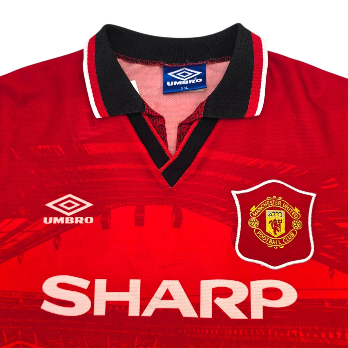 1994/96 Manchester United Home Football Shirt (2XL) Umbro #14 Kanchelskis