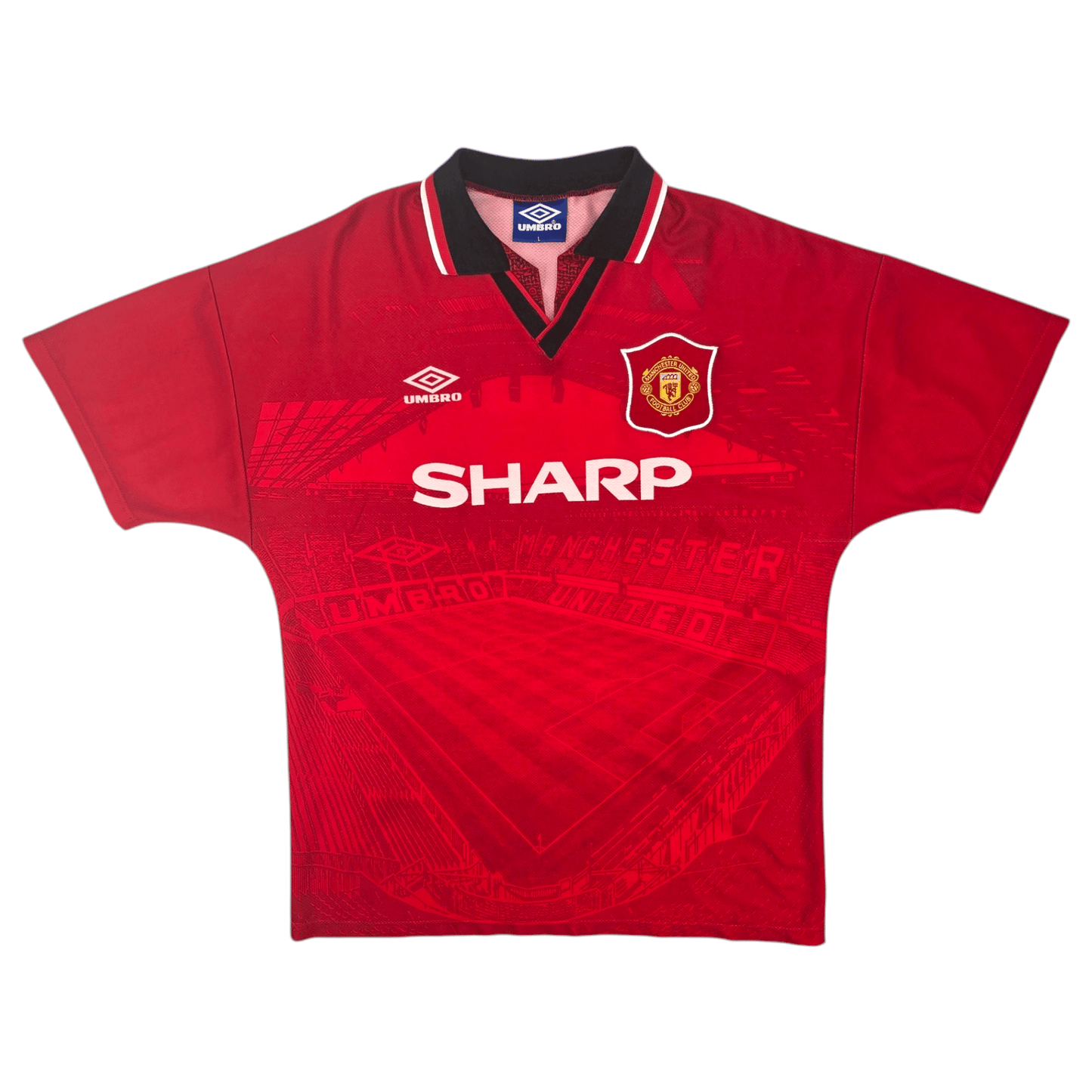 1994/96 Manchester United Home Football Shirt (L) Umbro #5 Sharpe
