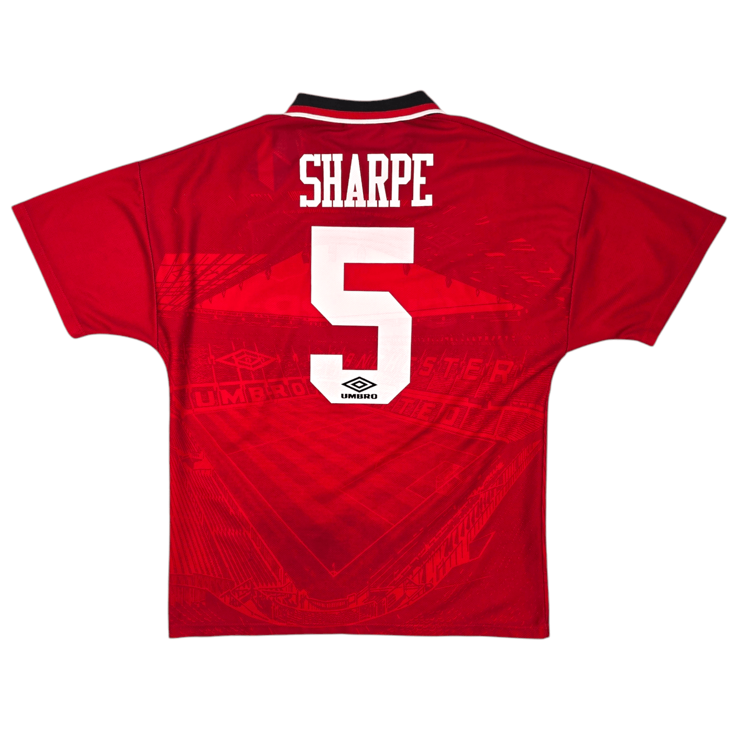 1994/96 Manchester United Home Football Shirt (L) Umbro #5 Sharpe