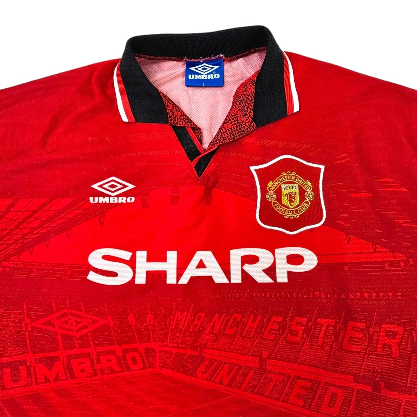 1994/96 Manchester United Home Football Shirt (L) Umbro #7 Cantona