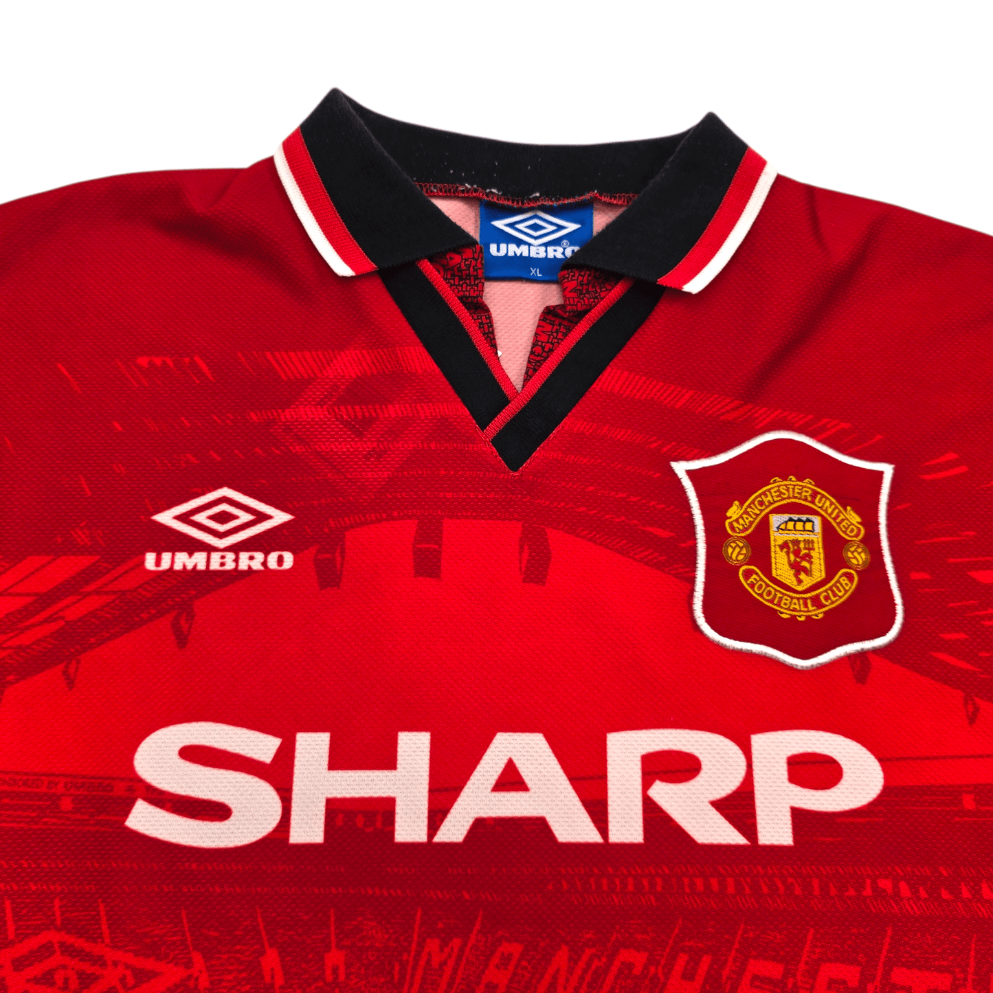 1994/96 Manchester United Home Football Shirt (XL) Umbro