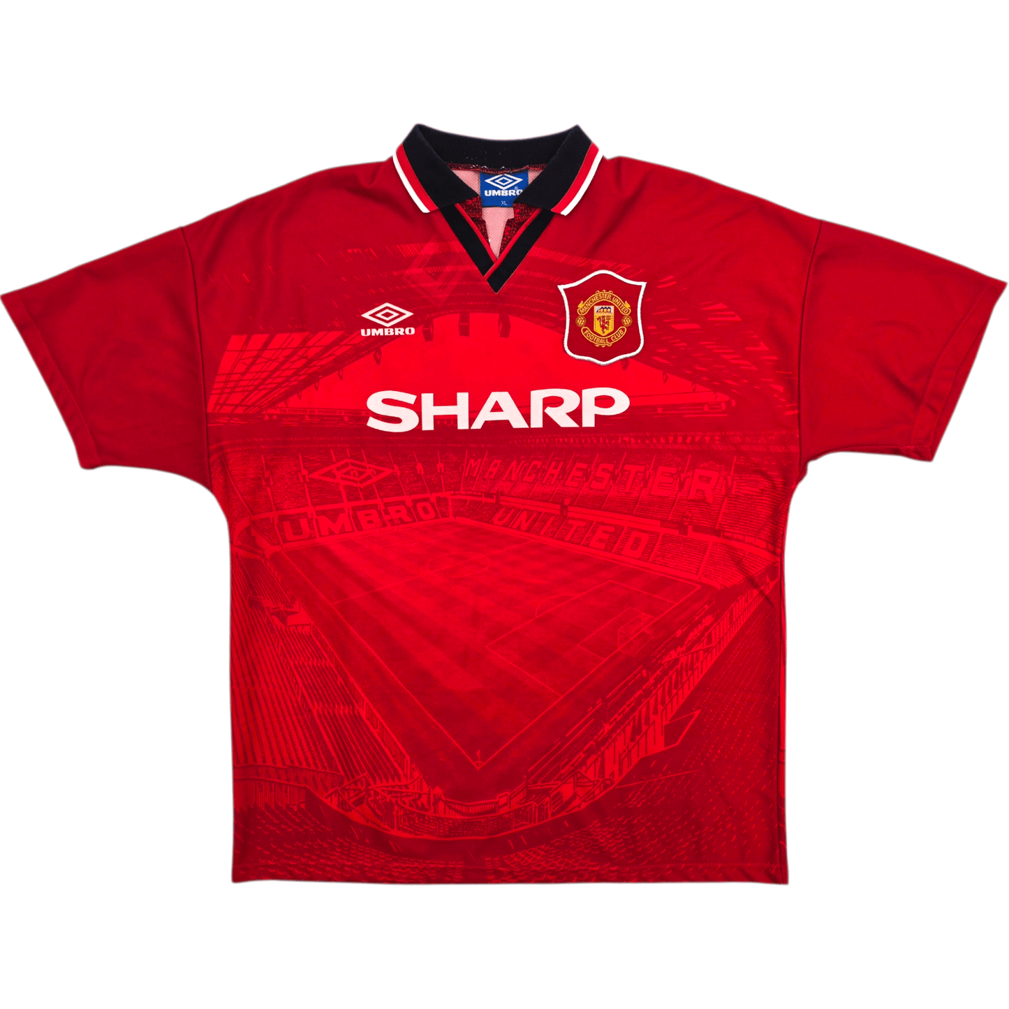 1994/96 Manchester United Home Football Shirt (XL) Umbro