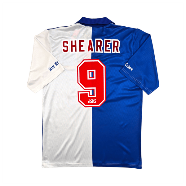 1995/96 Blackburn Rovers Home Football Shirt (M) Asics #9 Shearer