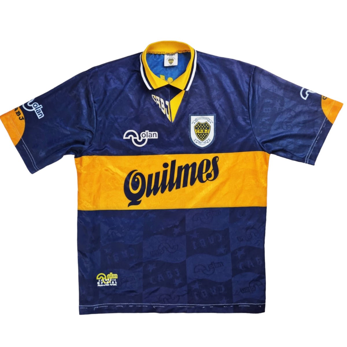 1995/96 Boca Juniors Home Football Shirt (L) Olan #8