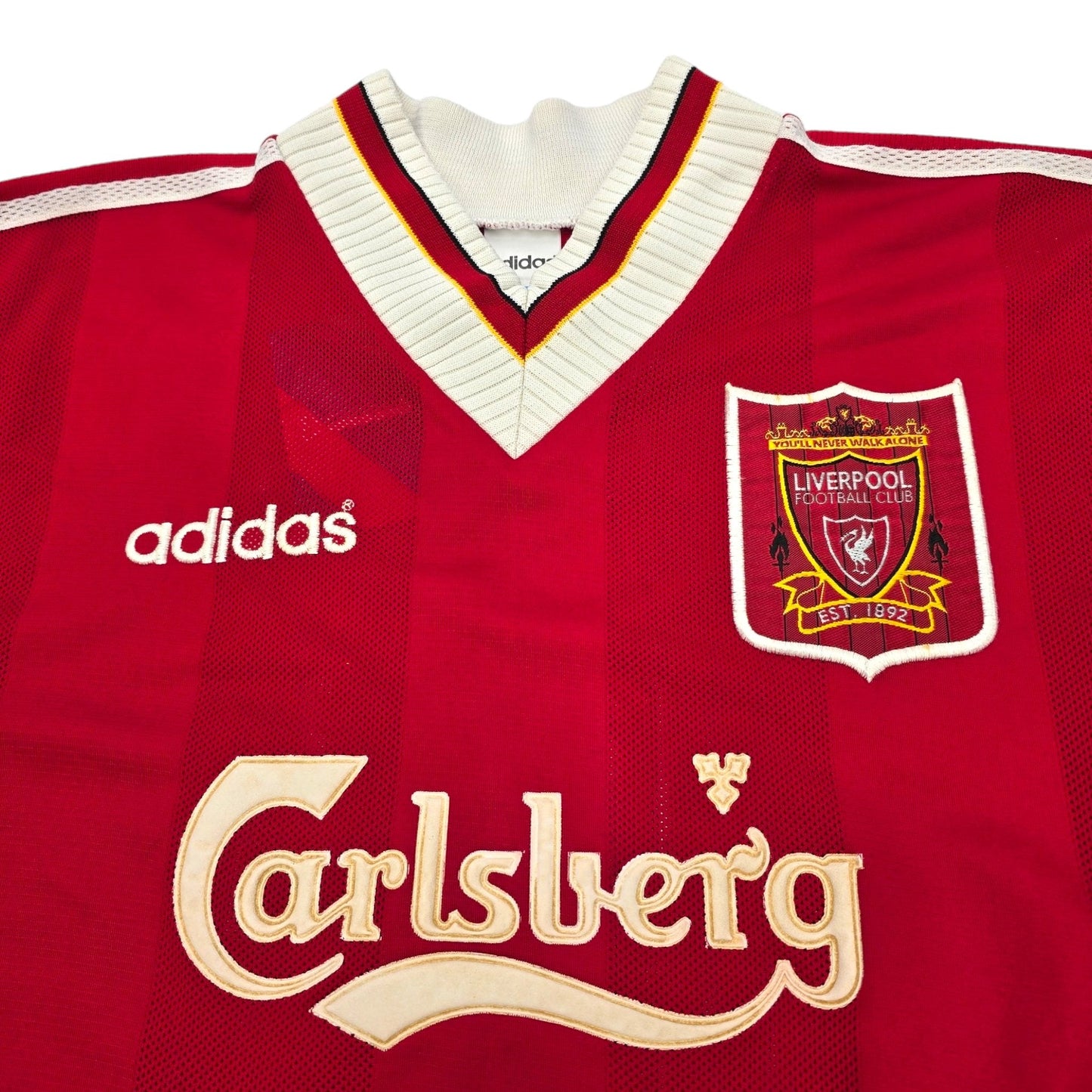 1995/96 Liverpool Home Football Shirt (S) Adidas #8 Collymore