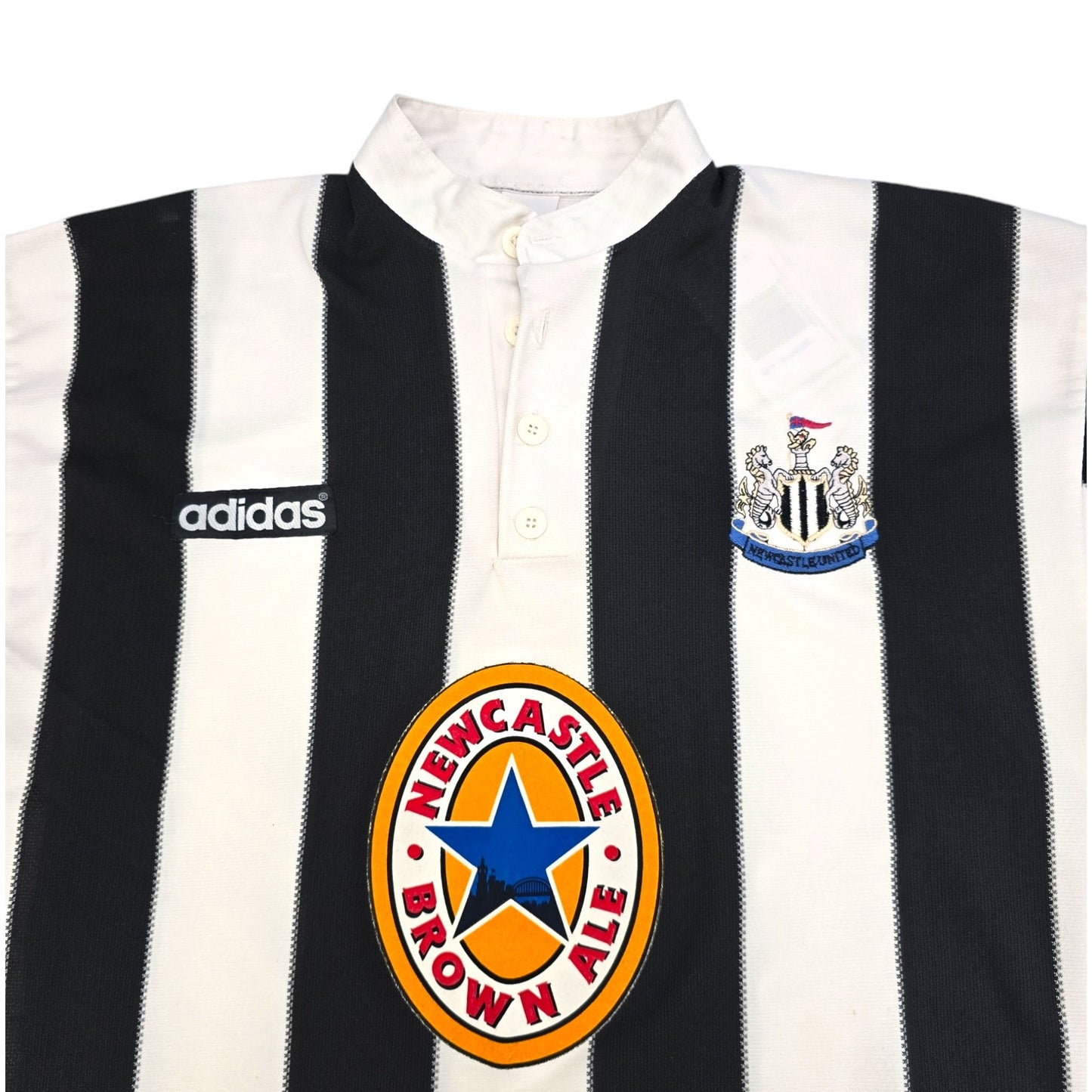1995/96 Newcastle United Home Football Shirt (M) Adidas #9 Shearer