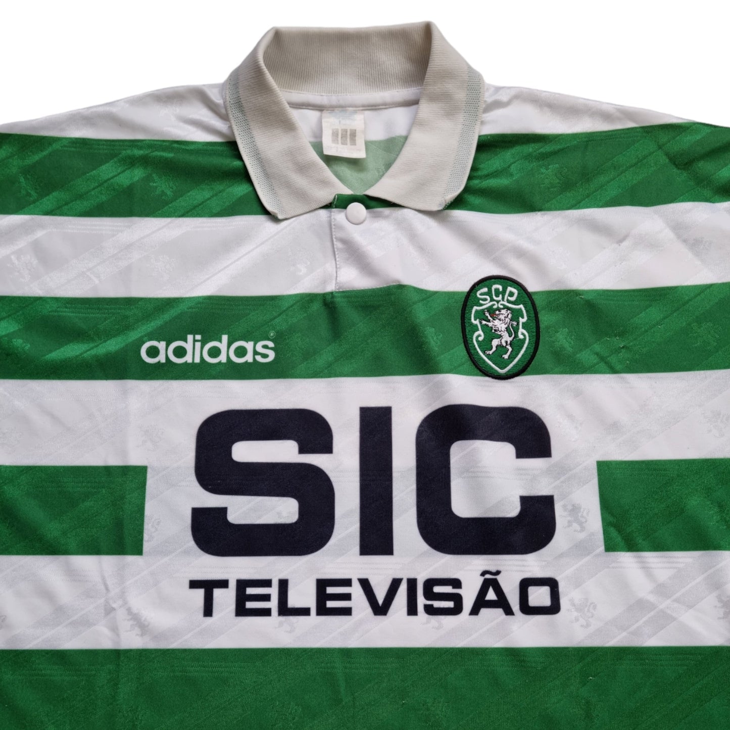 1995/96 Sporting Lisbon Home Football Shirt (XL) Adidas