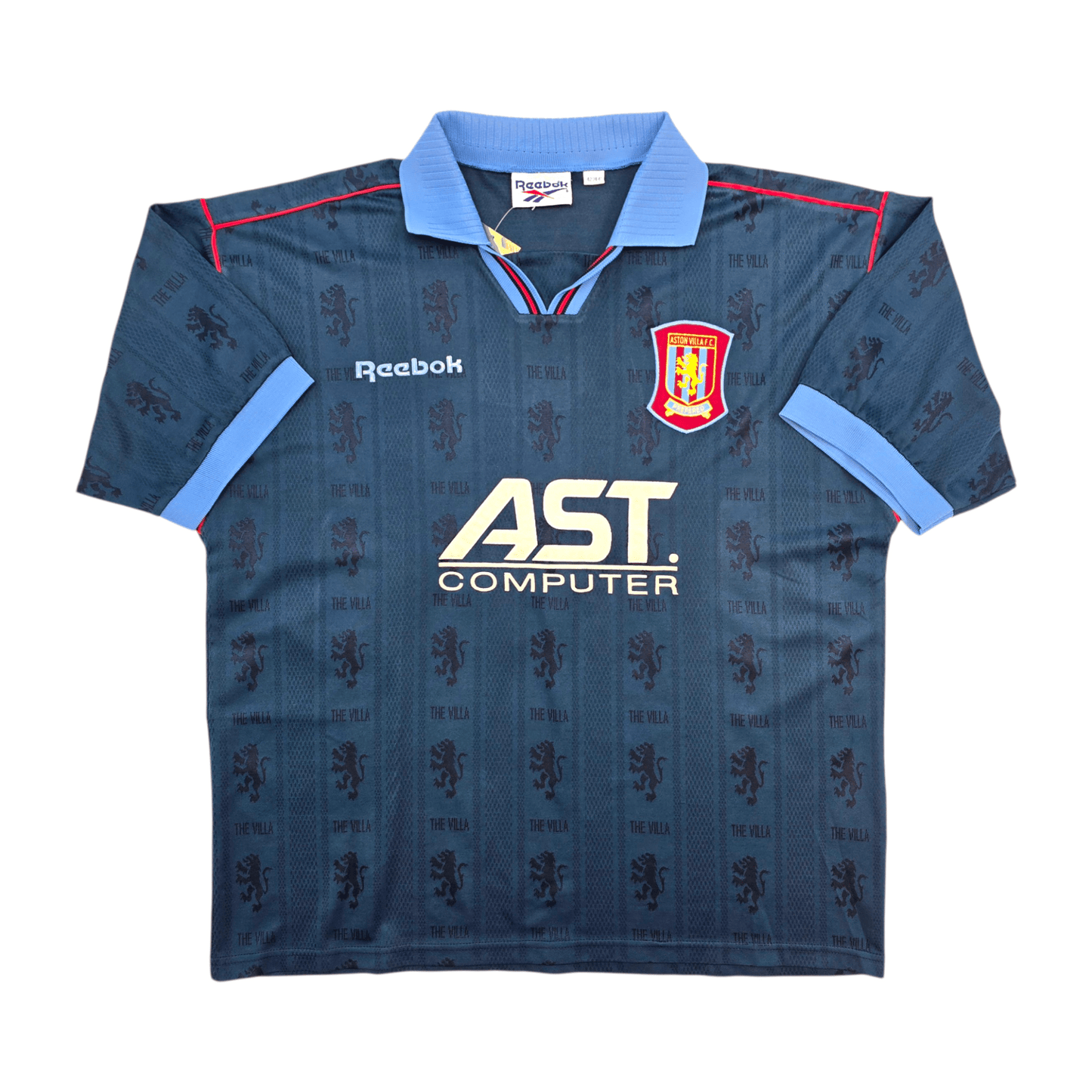 1995/97 Aston Villa Away Football Shirt (L) Reebok #10 Yorke