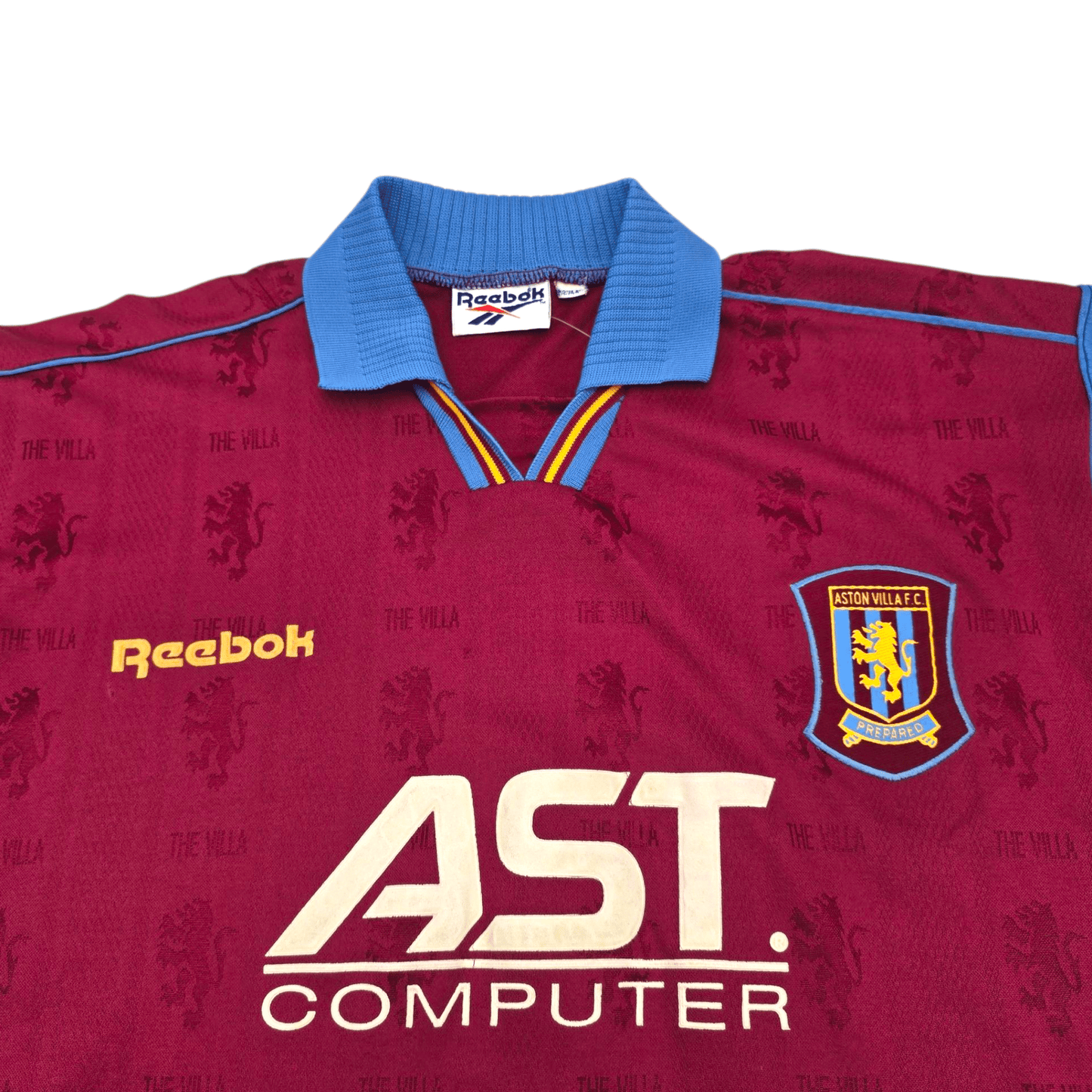 1995/97 Aston Villa Home Football Shirt (L) Reebok