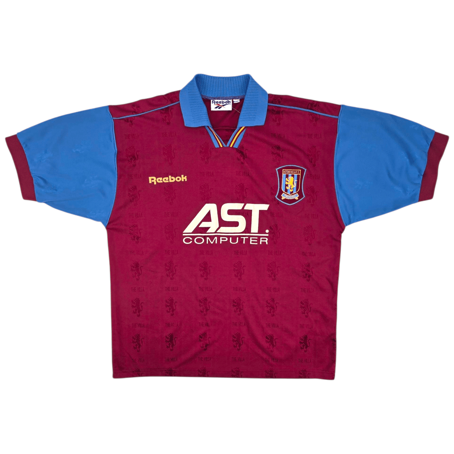 1995/97 Aston Villa Home Football Shirt (L) Reebok