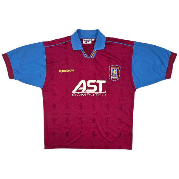 1995/97 Aston Villa Home Football Shirt (L) Reebok