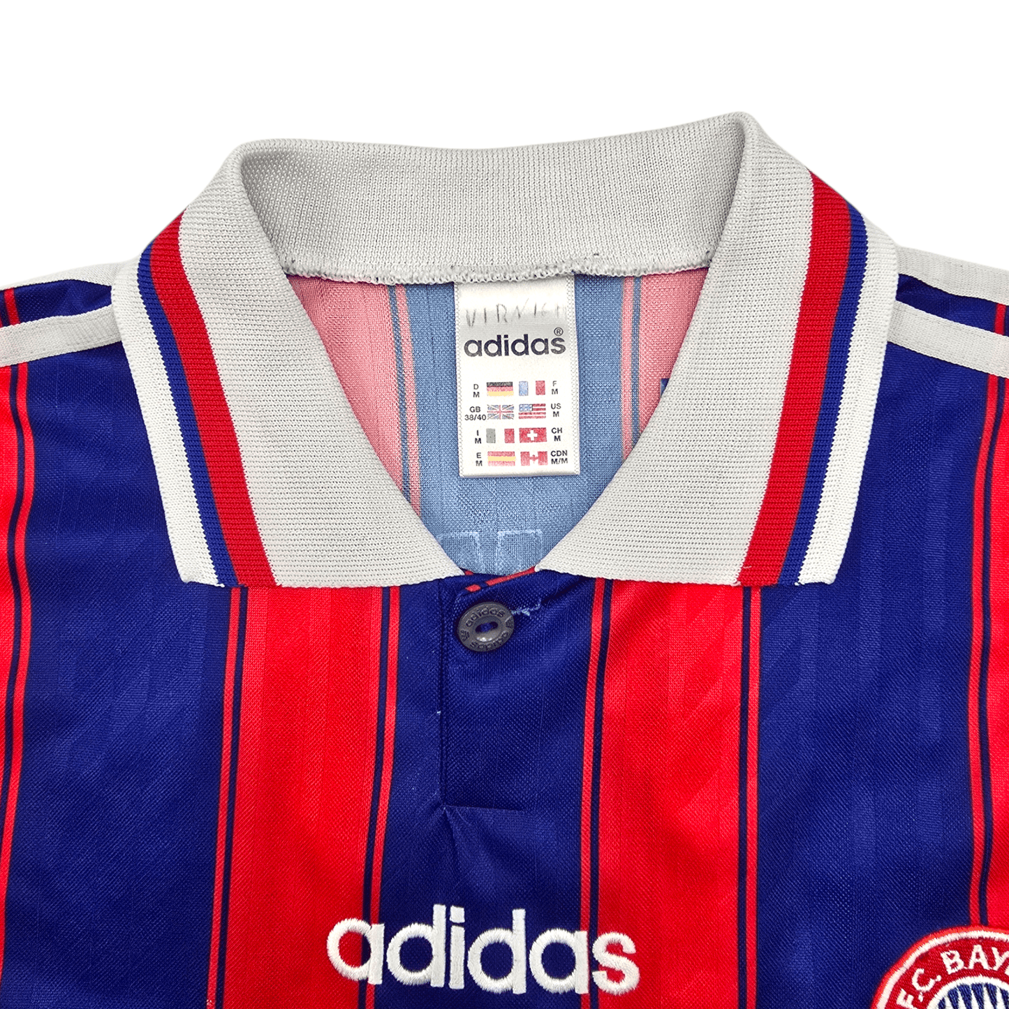 1995/97 Bayern Munich Home Football Shirt (M) Adidas #18 Klinsmann