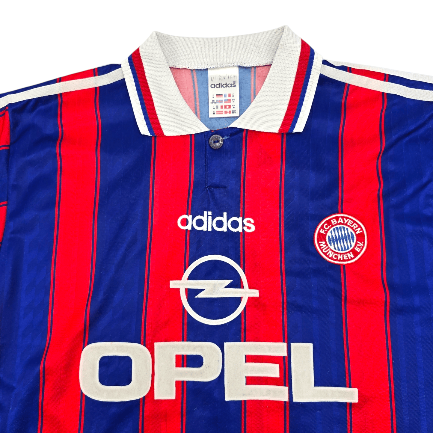 1995/97 Bayern Munich Home Football Shirt (M) Adidas #18 Klinsmann