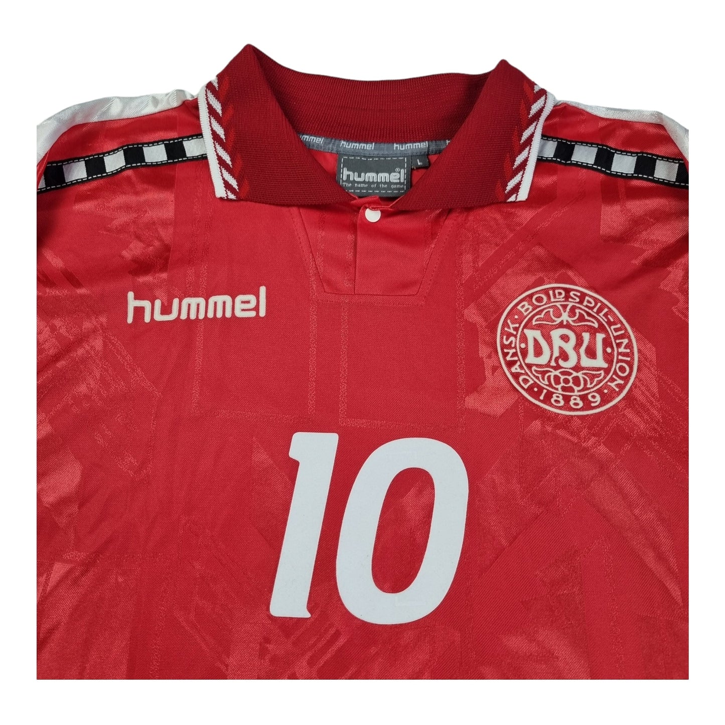 1996/97 Denmark Home Football Shirt (L) Hummel #10 M.Laudrup