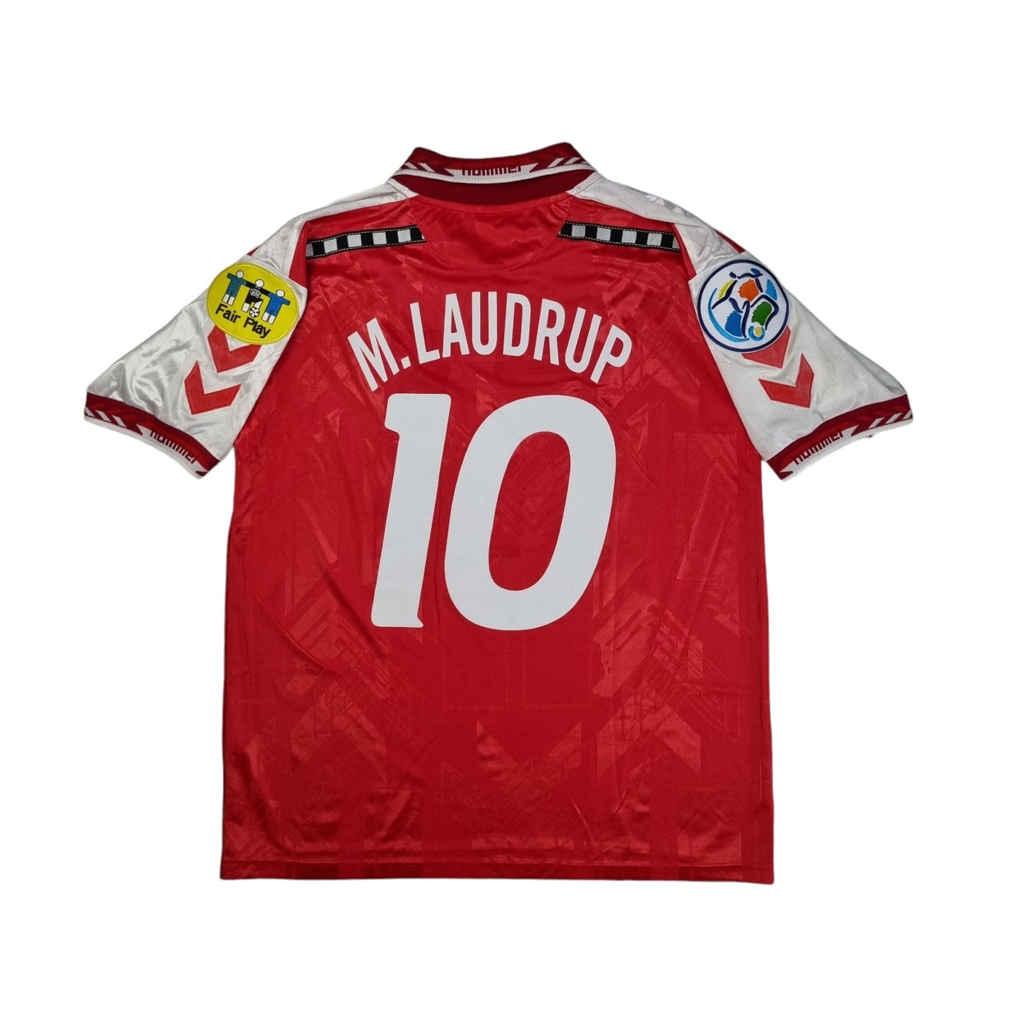 1996/97 Denmark Home Football Shirt (L) Hummel #10 M.Laudrup