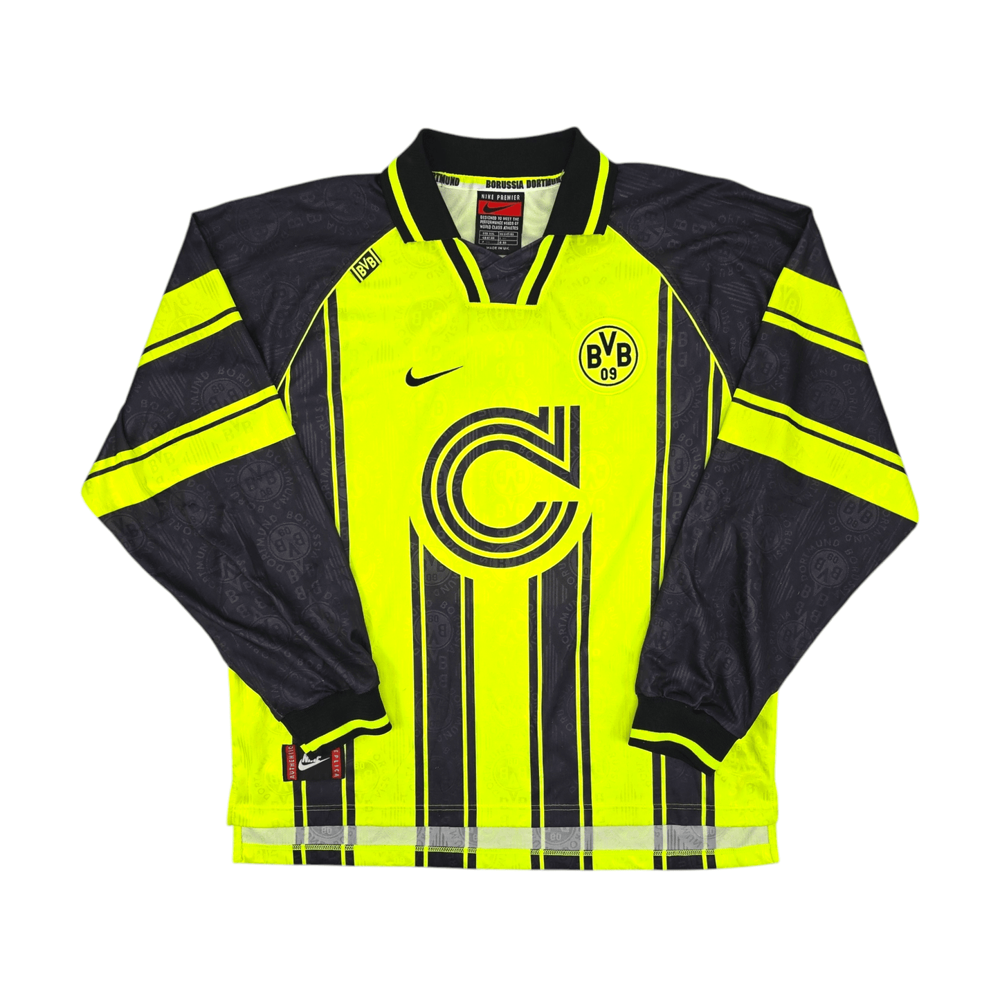 1996/97 Dortmund Home Football Shirt (2XL) Nike #10 Moller (UCL)