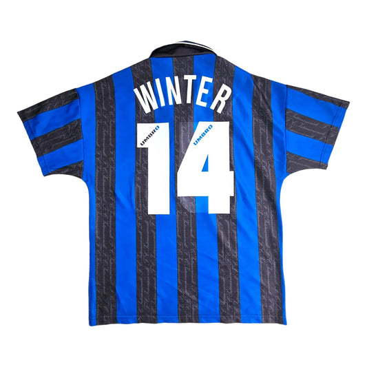 1996/97 Inter Milan Home Football Shirt (M) Umbro # 14 Winter