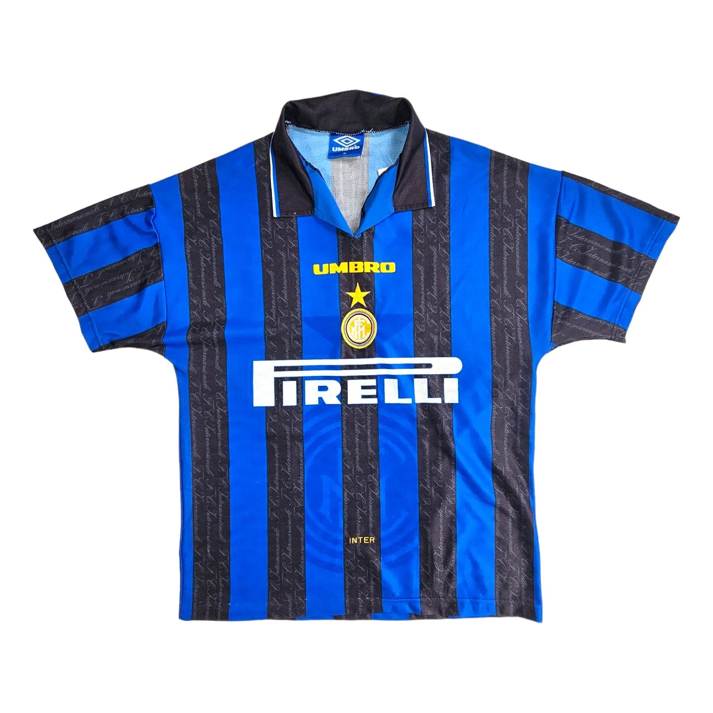 1996/97 Inter Milan Home Football Shirt (M) Umbro # 14 Winter