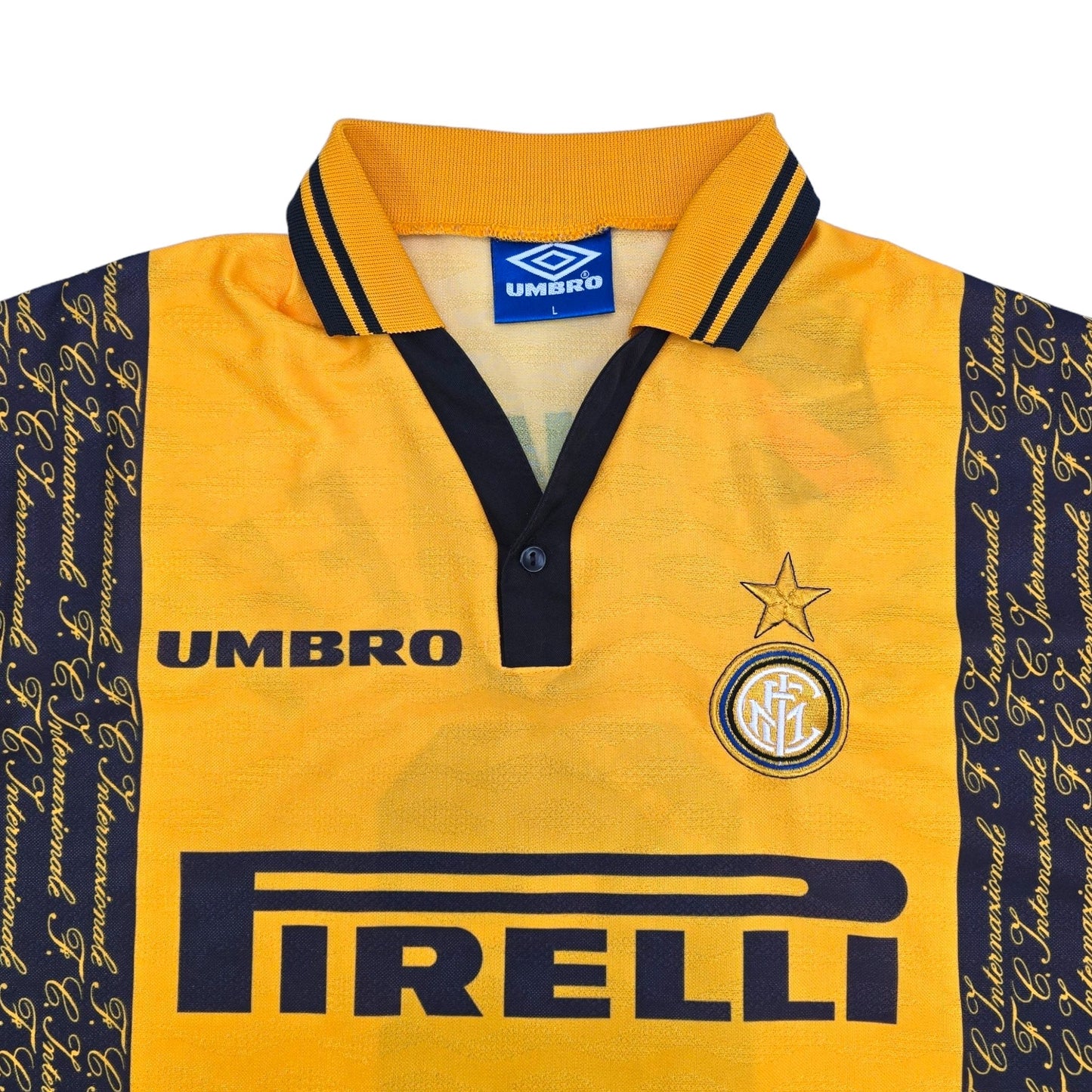 1996/97 Inter Milan Third Football Shirt (L) Umbro #6 Djorkaeff
