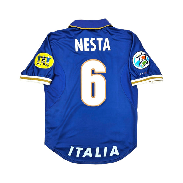 1996/97 Italy Home Football Shirt (M) Nike #6 Nesta (EURO 96)