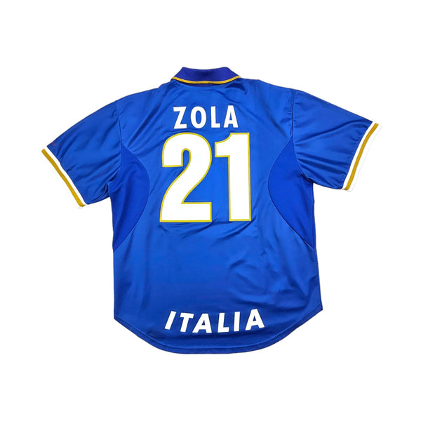 1996/97 Italy Home Football Shirt (XL) Nike # 21 Zola