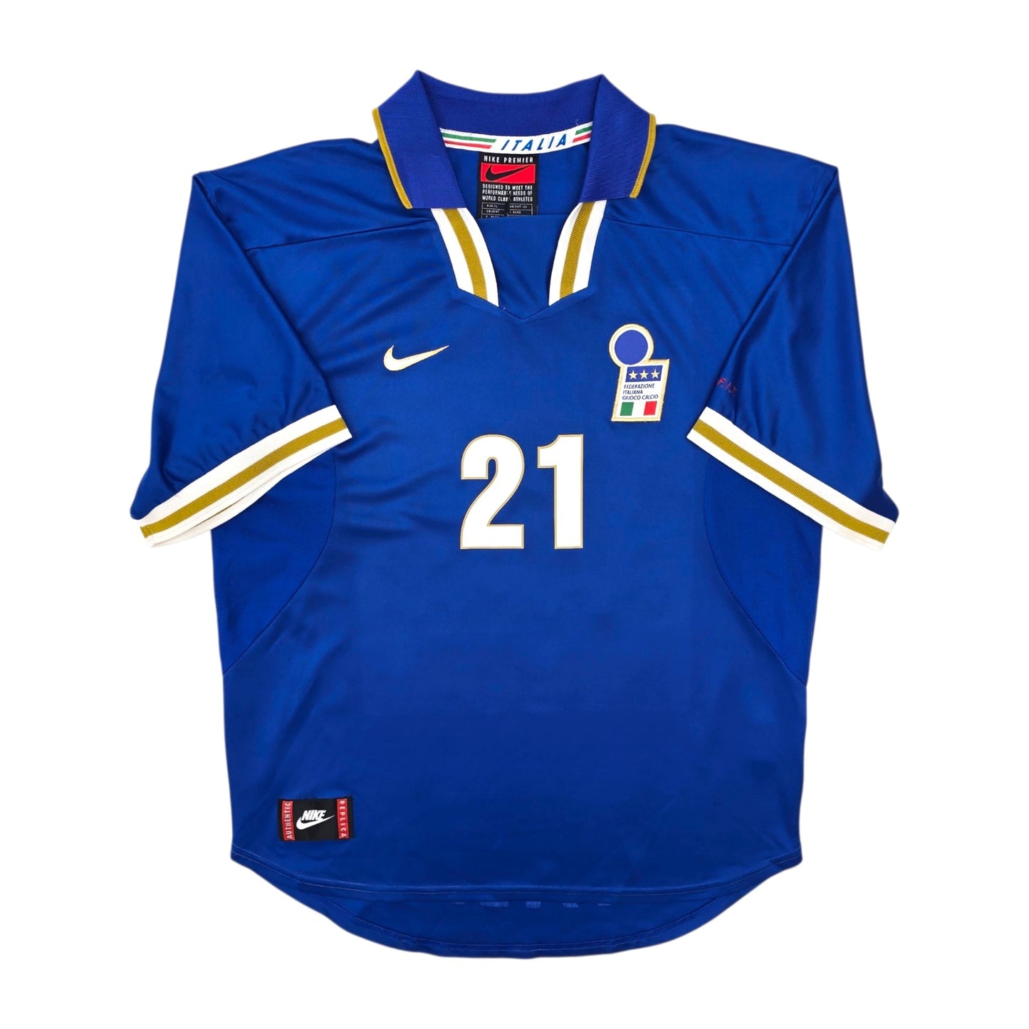 1996/97 Italy Home Football Shirt (XL) Nike #21 Zola