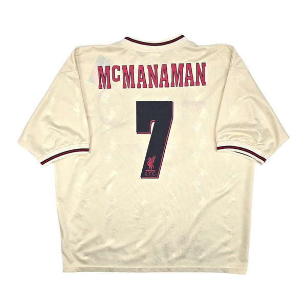 1996/97 Liverpool Away Football Shirt (XL) Reebok #7 McManaman