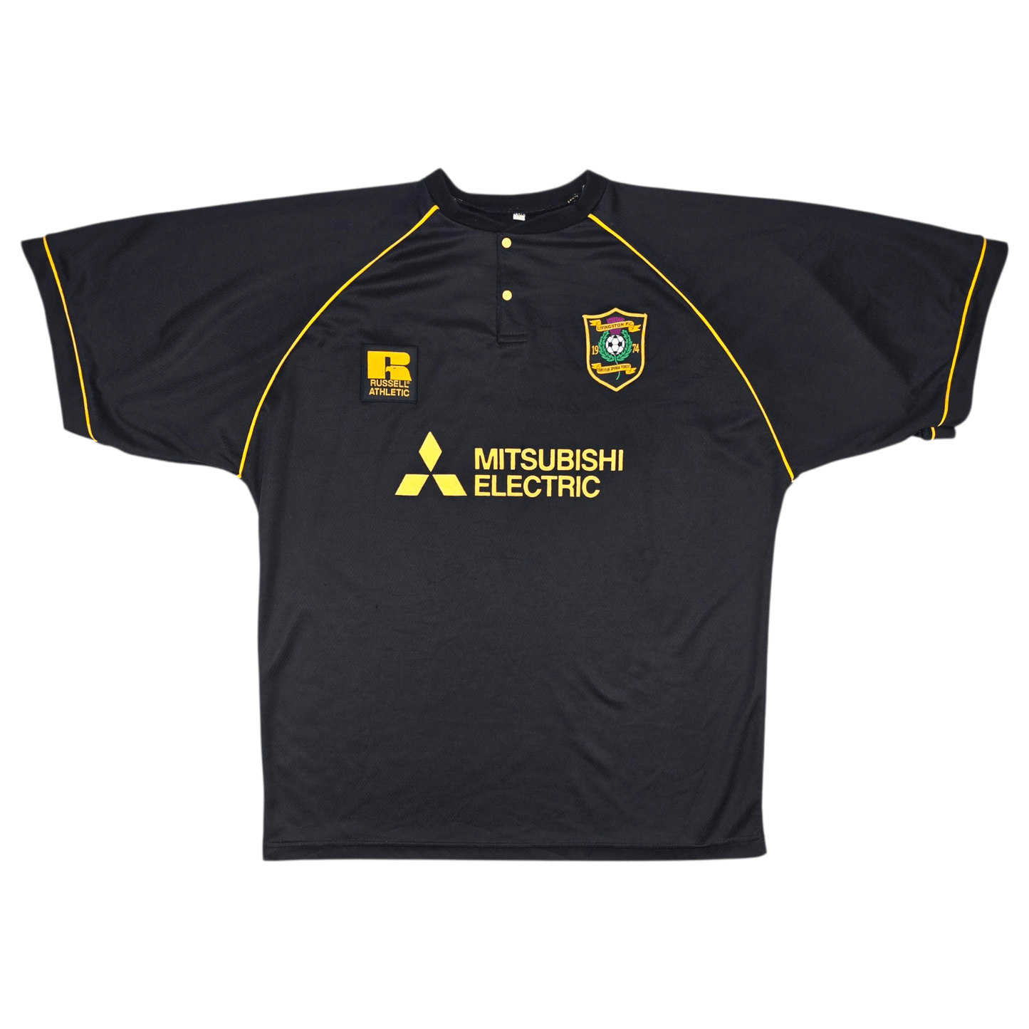 1996/97 Livingston Home Football Shirt (L) Russell Athletic
