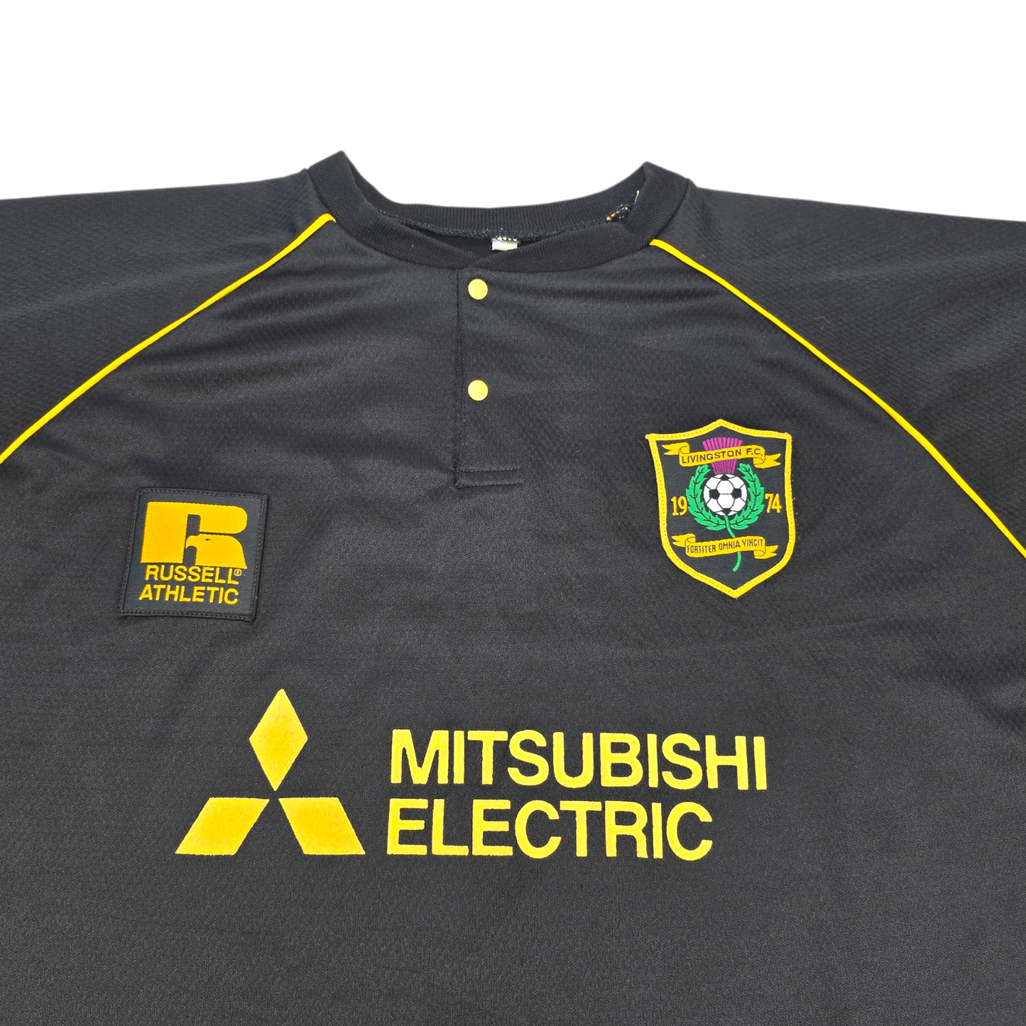 1996/97 Livingston Home Football Shirt (L) Russell Athletic