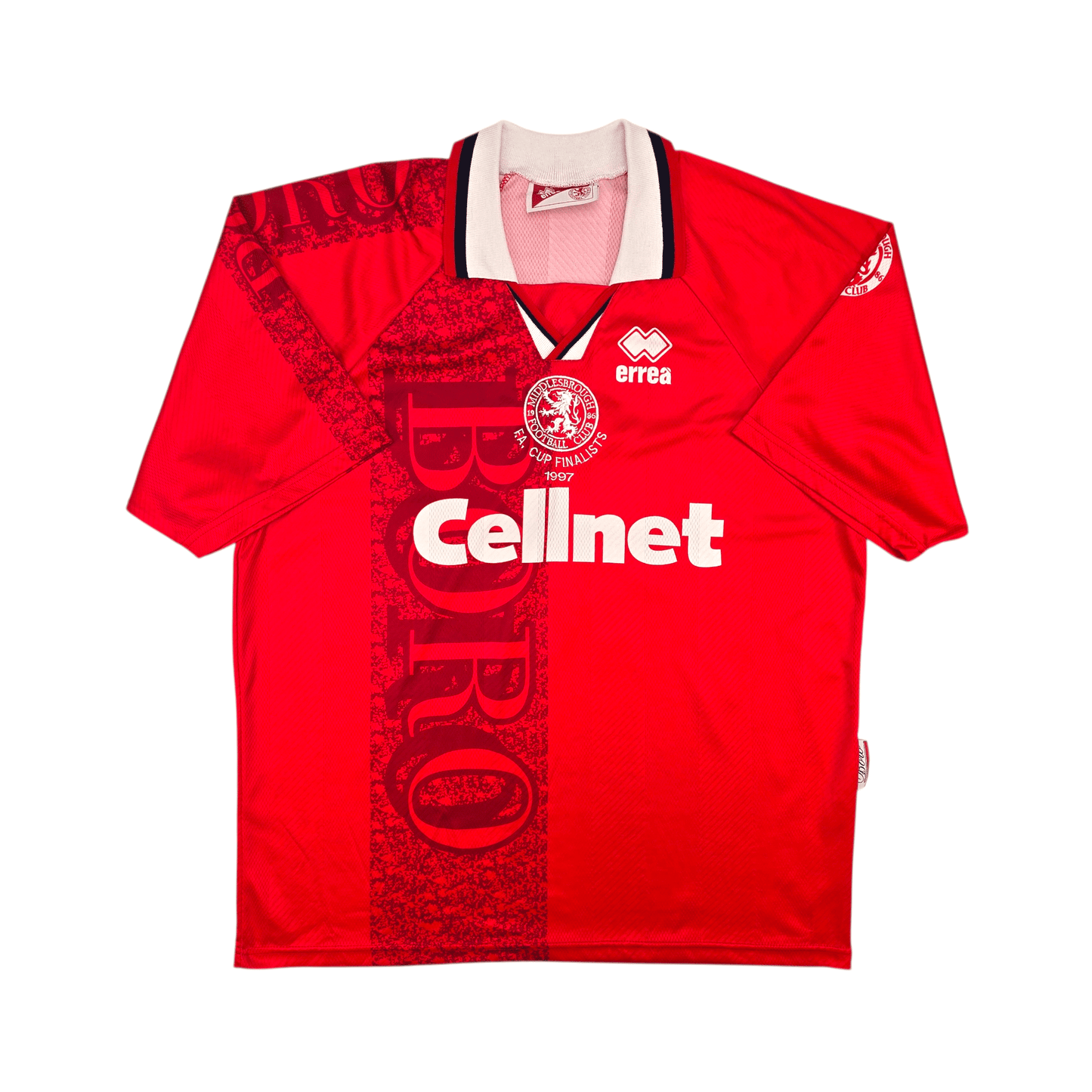 1996/97 Middlesbrough Home Football Shirt (XL) Errea #10 Juninho (FA Cup Finalists 1997)