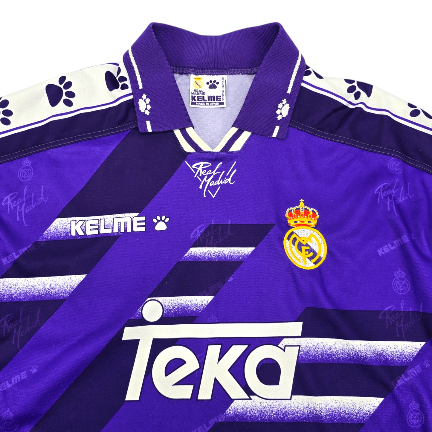 1995/96 Real Madrid Away Football Shirt (M) Kelme