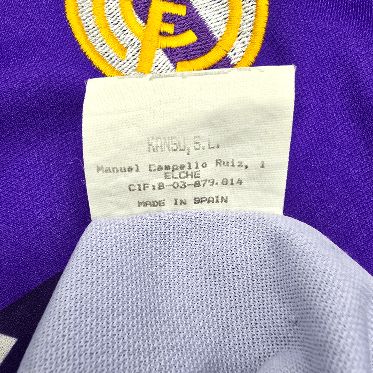 1995/96 Real Madrid Away Football Shirt (M) Kelme